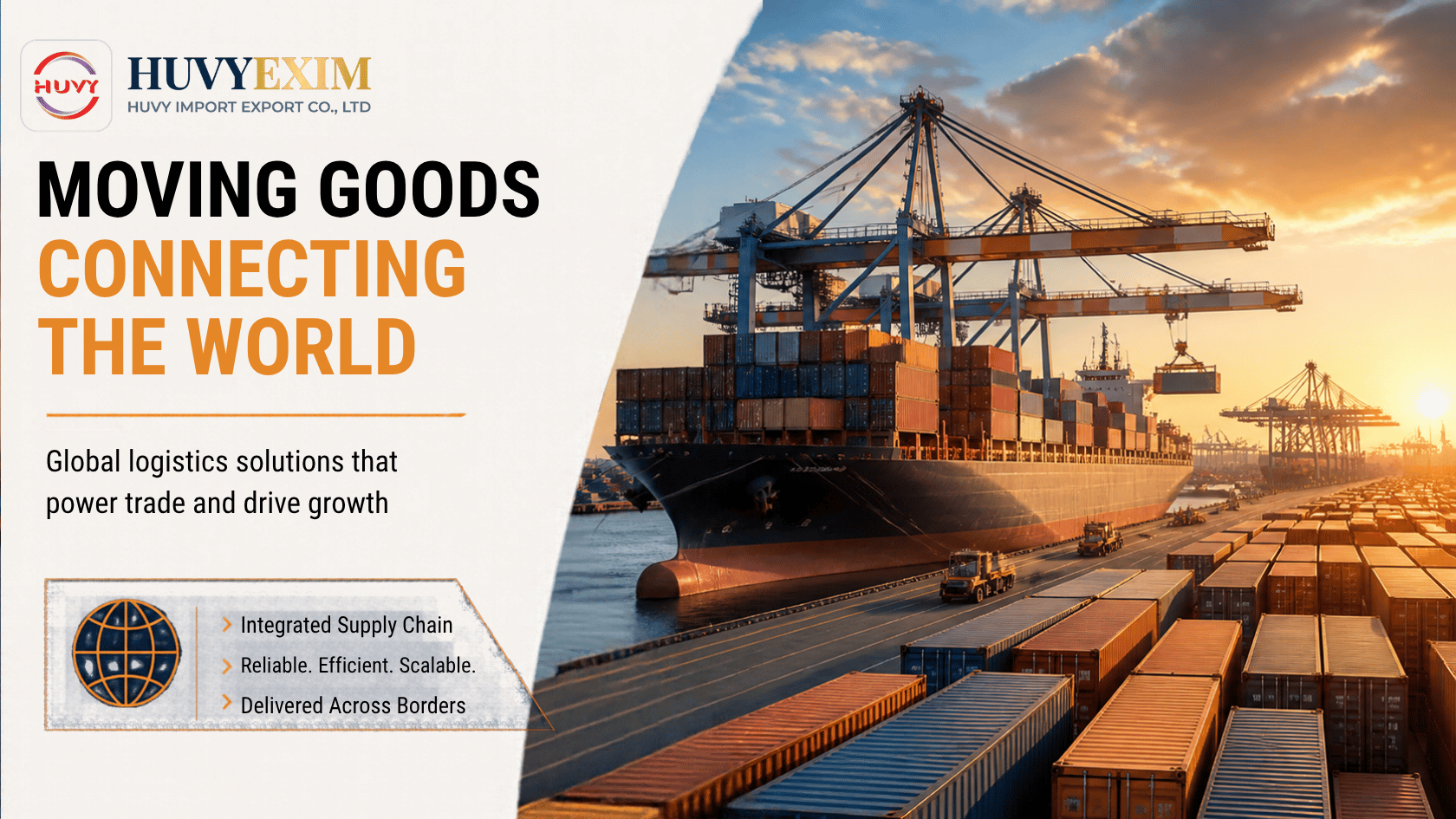 Global Shipping Hub Routes & Logistics Solutions | HUVY EXIM